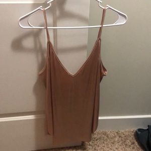 Pink/tan sparkly tank top